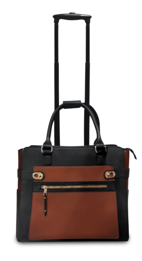 Black & Cognac Rolling Case | Stenograph L.L.C.